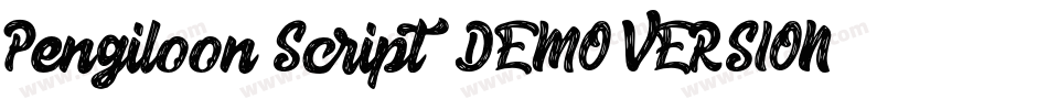 Pengiloon Script (DEMO VERSION)字体转换
